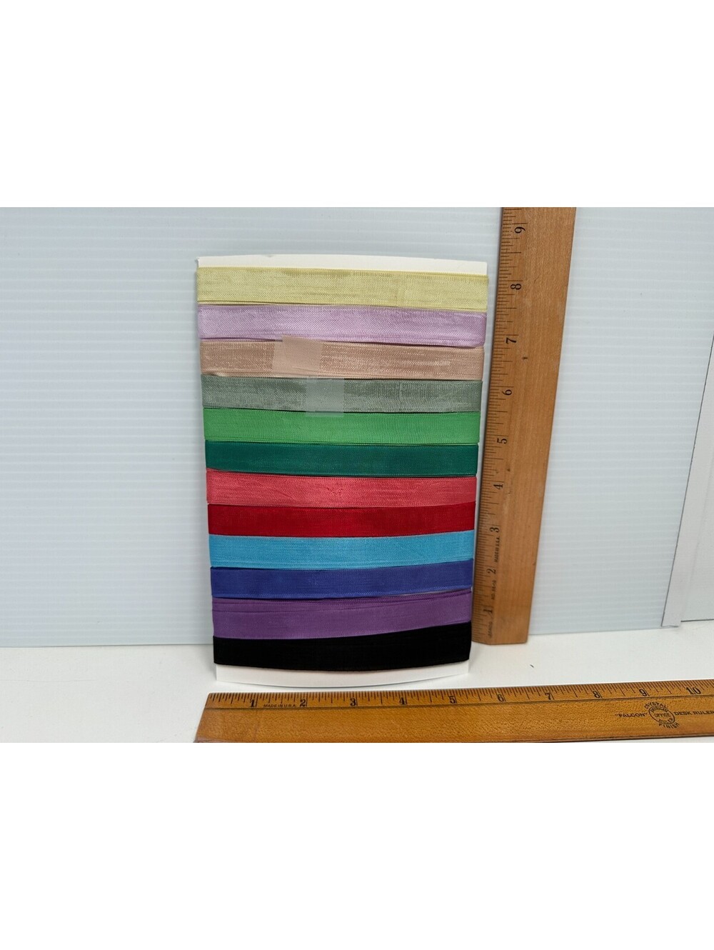 Vntg Seam Binding Ribbon Lot 36 Yds Total 12 Colors Hug Snug Woven Trim Sewing